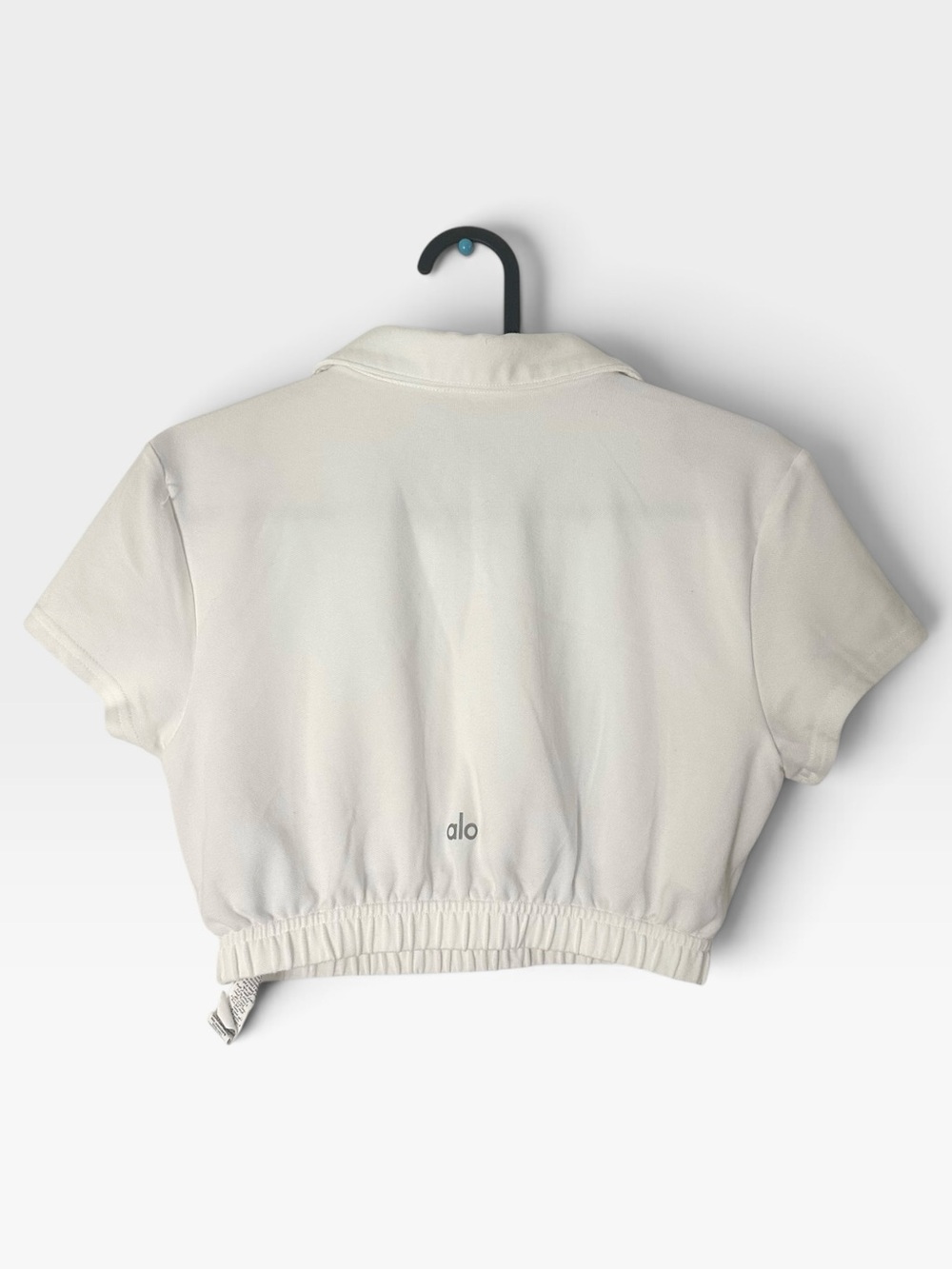 Alo Yoga Prestige Polo Top - White Small - Picture 3 of 7